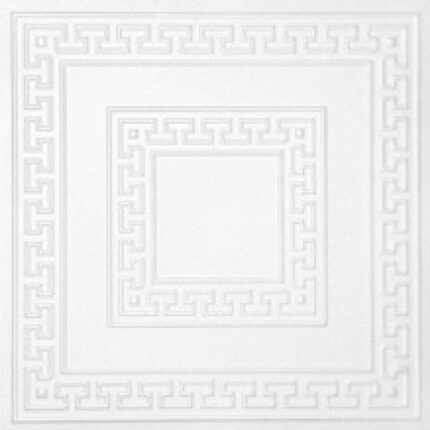 Διακοσμητικό Πάνελ Τοίχου/Οροφής №0823 Λευκό 50 x 50cm
