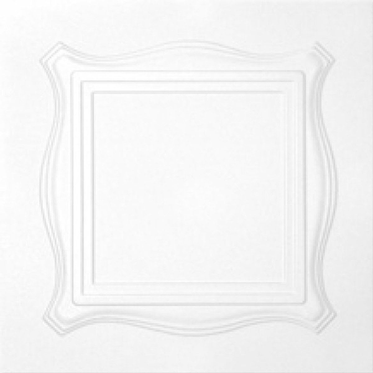 Διακοσμητικό Πάνελ Τοίχου/Οροφής №0815 Λευκό 50 x 50cm