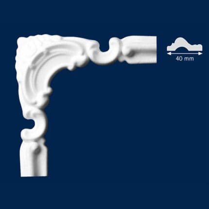 Διακοσμητική γωνία από φελιζόλ XPS / LD-BU 40 D / r = 120 mm - Διακοσμητική κορνίζα από φελιζόλ