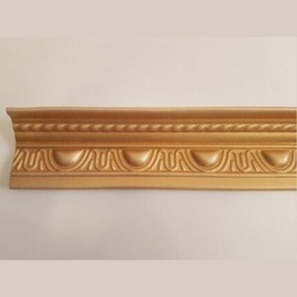 Διακοσμητική κορνίζα από φελιζόλ XPS / LD-M18 / Χρυσό / 2m x 80mm x 60mm