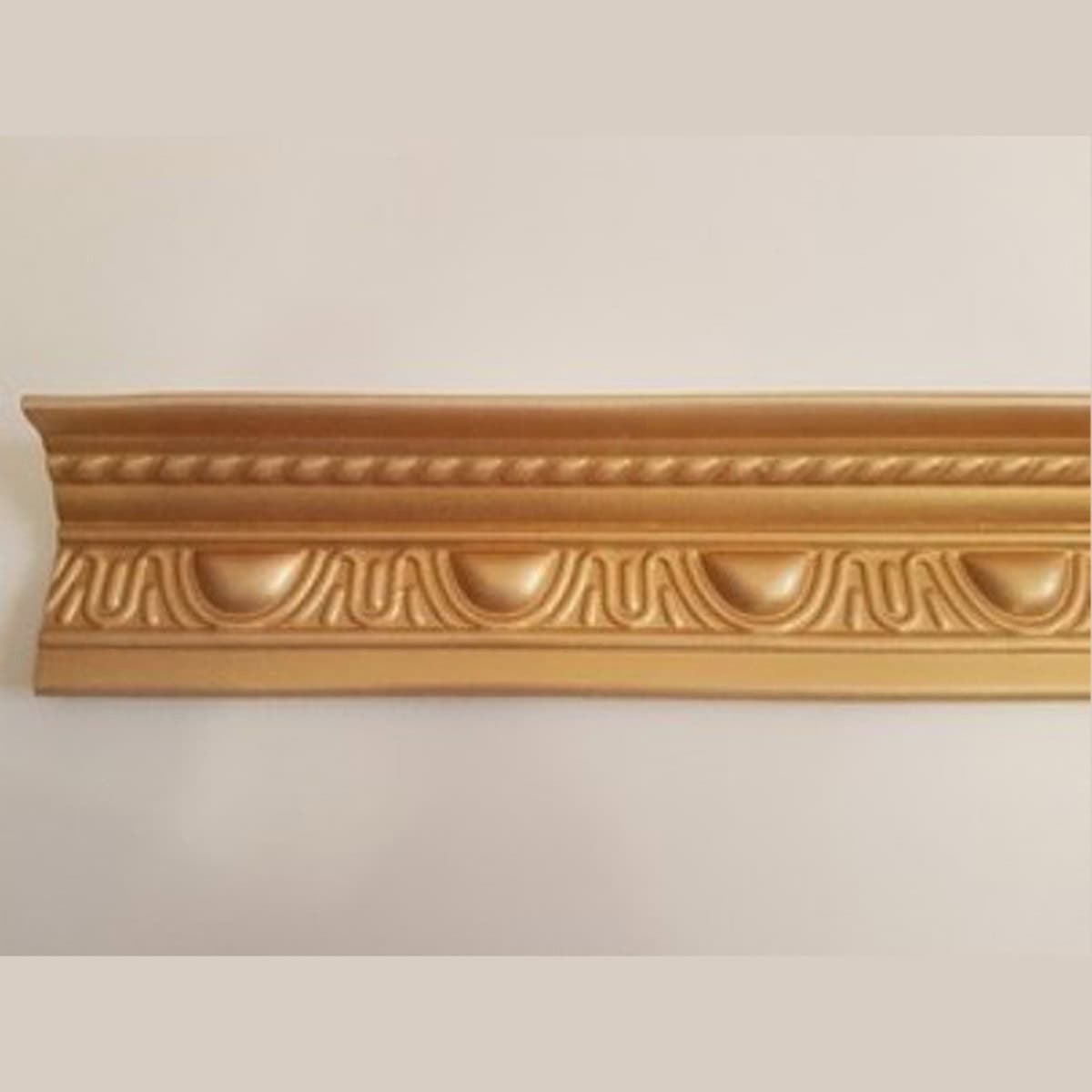 Διακοσμητική κορνίζα από φελιζόλ XPS / LD-M18 / Χρυσό / 2m x 80mm x 60mm