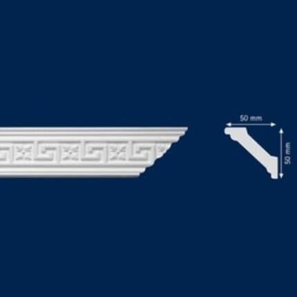 Διακοσμητική κορνίζα από φελιζόλ EPS / LD-HELENA / 2m x 50mm x 50mm