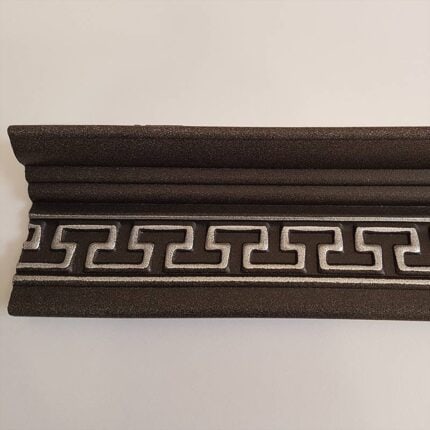 Διακοσμητική κορνίζα από φελιζόλ XPS / LD-M17 / Μαύρο-Ασημί / 2m x 80mm x 60mm