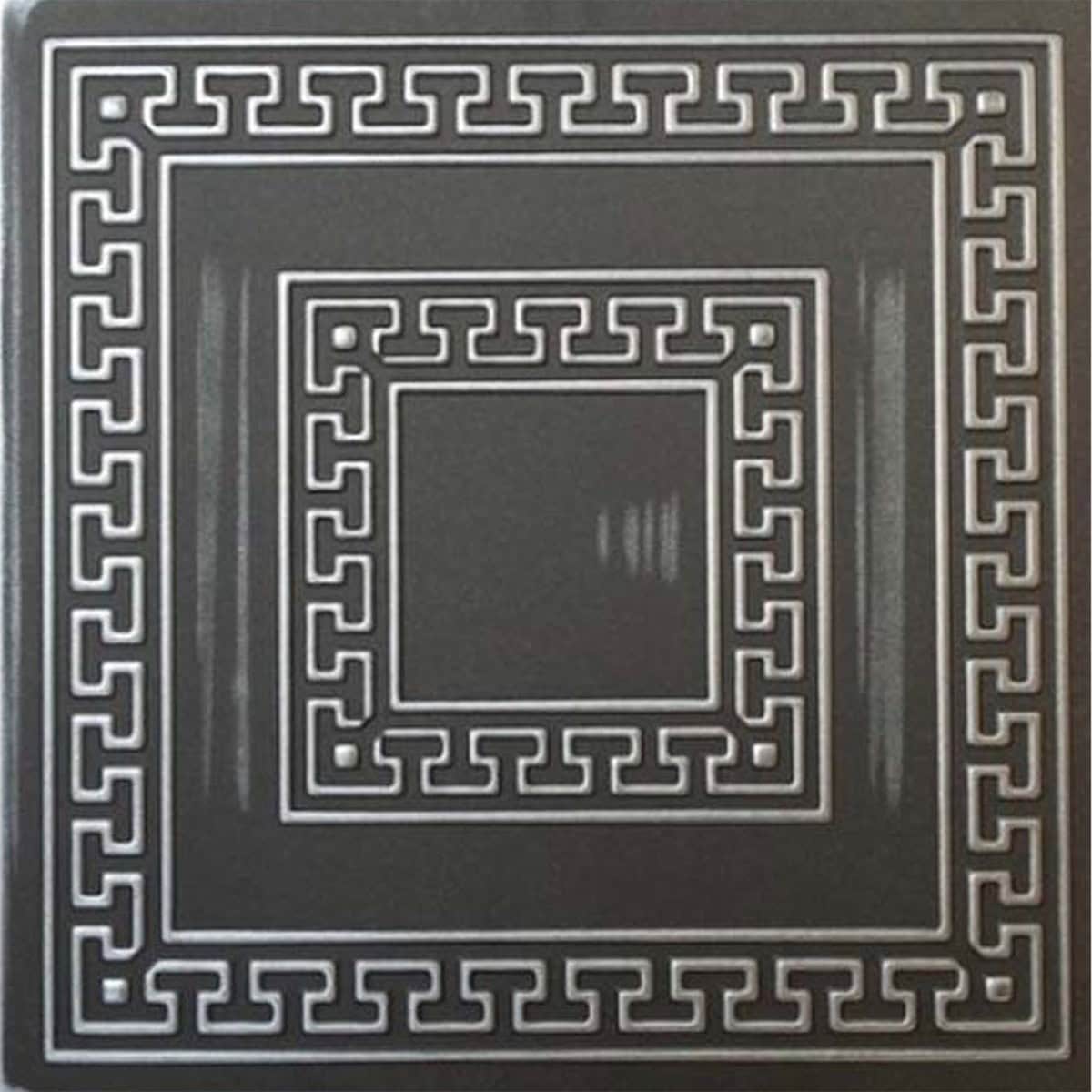 Διακοσμητικό Πάνελ Τοίχου/Οροφής RETRO Black Silver 23 50 x 50cm