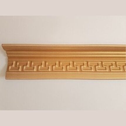 Διακοσμητική κορνίζα από φελιζόλ XPS / LD-M17 / Χρυσό / 2m x 80mm x 60mm