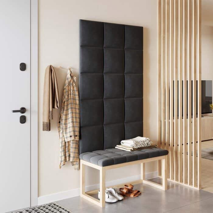 3D Πάνελ Ταπετσαρίας Vilo Μαύρο 30 x 30cm - Image 3