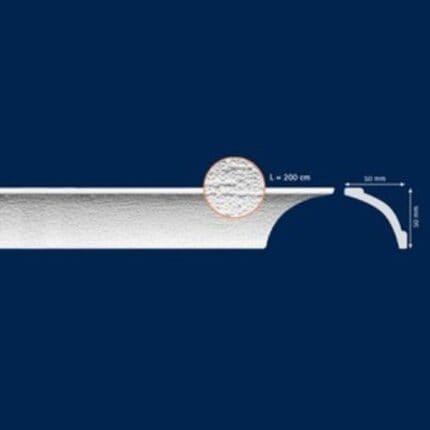Διακοσμητική κορνίζα από φελιζόλ EPS LD / AP3 / 2m x 50mm х 50mm