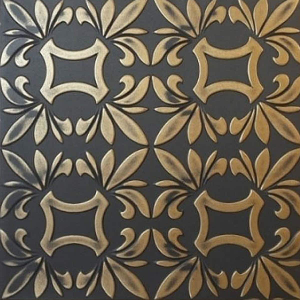 Διακοσμητικό Πάνελ Τοίχου/Οροφής RETRO Black Gold 112 50 x 50cm