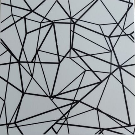 Διακοσμητικό Πάνελ Τοίχου/Οροφής GLAMOUR 5 Λευκό-Μαύρο 50 x 50cm