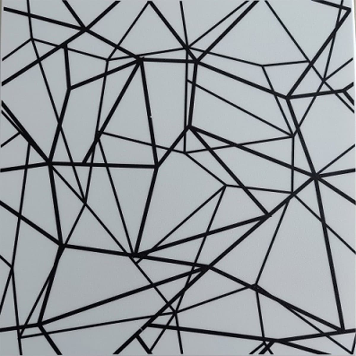 Διακοσμητικό Πάνελ Τοίχου/Οροφής GLAMOUR 5 Λευκό-Μαύρο 50 x 50cm