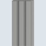 Μεμονωμένο δεξί προφίλ/τελείωμα για 3D πάνελ τοίχου Linerio M-Line Grey, 2650 x 26 x 12mm - Image 2