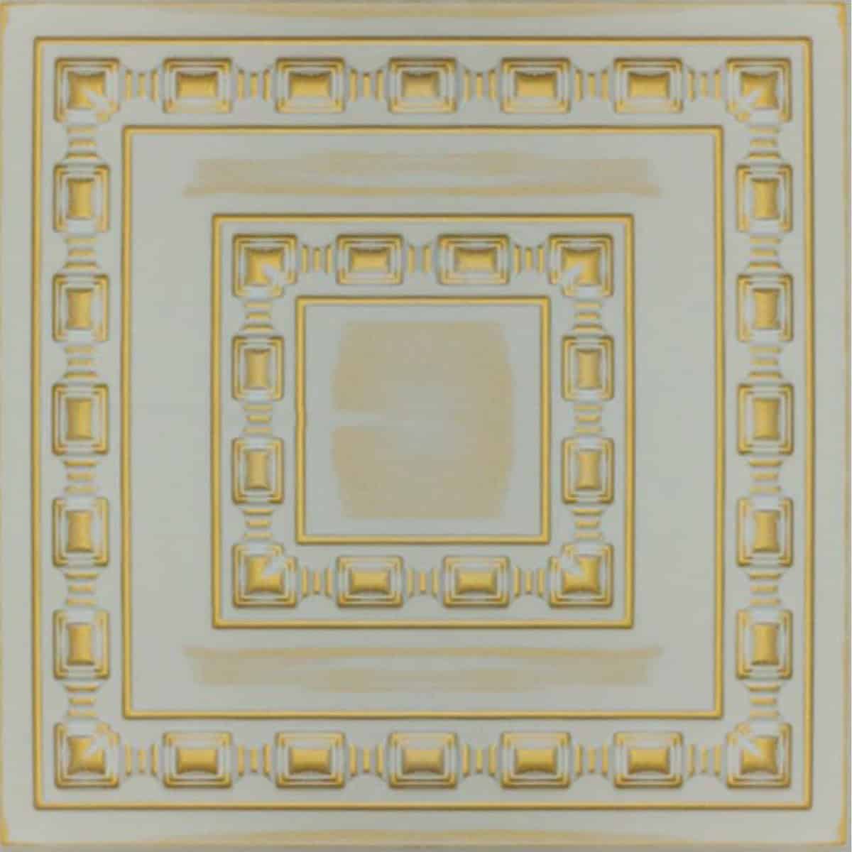 Διακοσμητικό Πάνελ Τοίχου/Οροφής RETRO Grey Gold 06 50 x 50cm