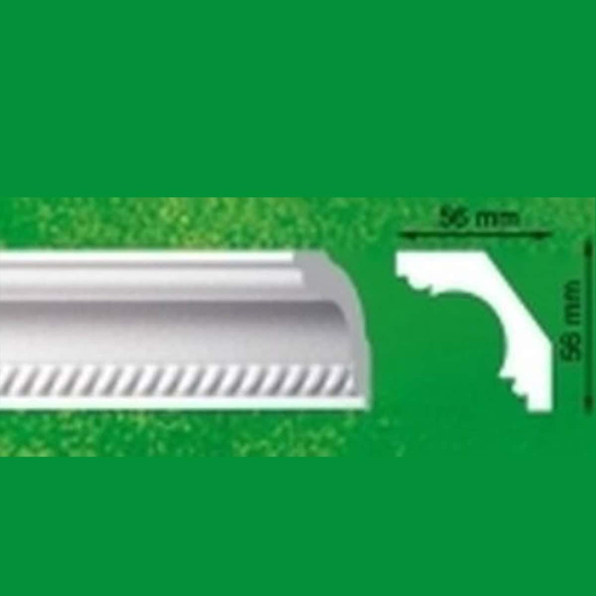 Διακοσμητική κορνίζα από φελιζόλ EPS G3 / 2m x 56mm х 56mm