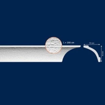 Διακοσμητική κορνίζα από φελιζόλ EPS LD / AP1 / 2m x 70mm x 70mm