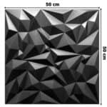 Διακοσμητικό Πάνελ Τοίχου/Οροφής MODERN-AMETHYST Black, 50 x 50cm - Image 2