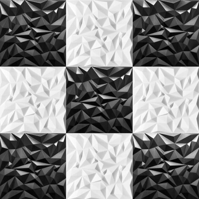 Διακοσμητικό Πάνελ Τοίχου/Οροφής MODERN-AMETHYST Black, 50 x 50cm - Image 4