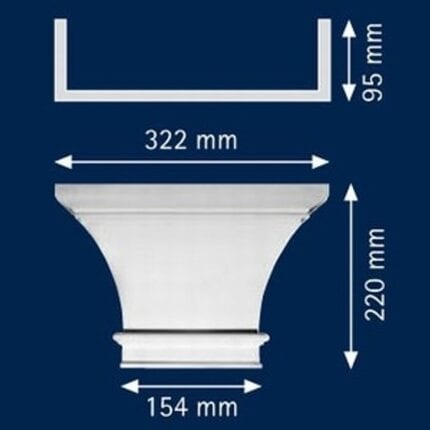 Διακοσμητικό στοιχείο πρόσοψης από φελιζόλ (Κιονόκρανο HKP 15 G)