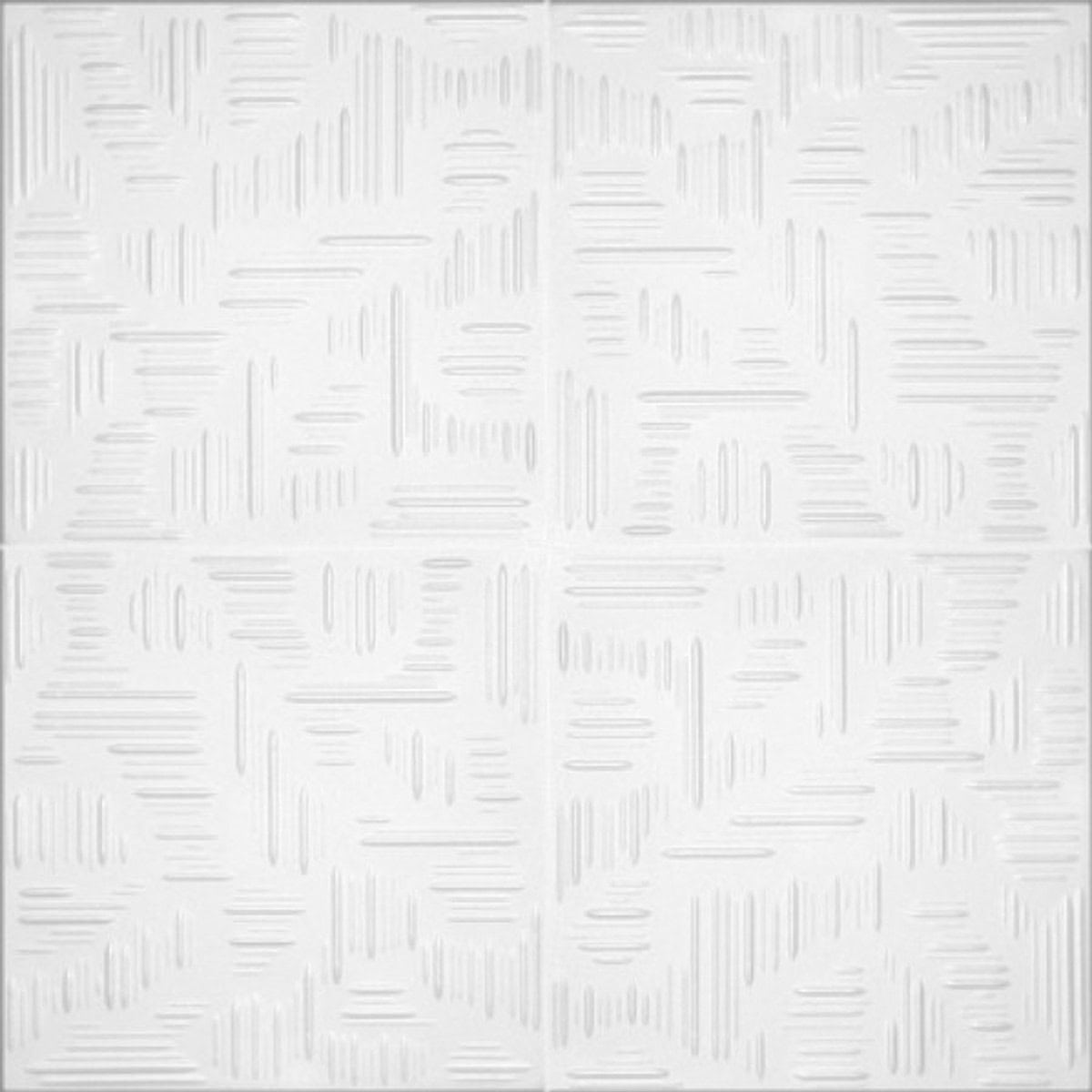 Διακοσμητικό Πάνελ Τοίχου/Οροφής №0808 Λευκό 50 x 50cm