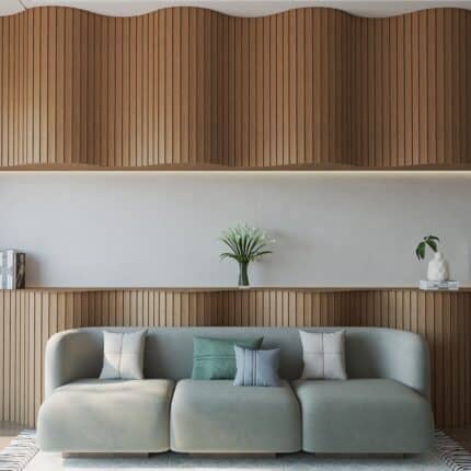 3D Πάνελ τοίχου για κυκλικές επιφάνειες MDF Flex Canyon Oak 2800 x 60 x 18mm