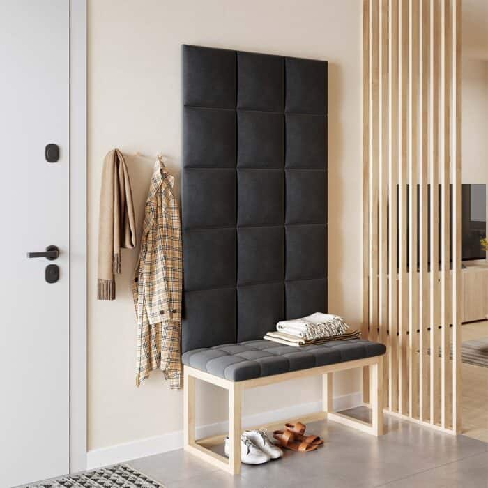 3D Πάνελ Ταπετσαρίας Vilo Γραφίτης 30 x 30cm - Image 3