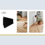 Σοβατεπί PVC Linela VILO 412 BLACK, 2000 x 80 x 16mm - Image 2