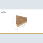 Σοβατεπί PVC Linela VILO 402 WELLINGTON OAK, 2000 x 80 x 16mm - Image 2