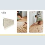 Σοβατεπί PVC Linela VILO 404 AUCKLAND OAK, 2000 x 80 x 16mm - Image 2