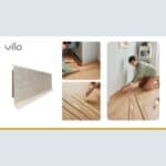 Σοβατεπί PVC Linela VILO 408 BRISBANE OAK, 2000 x 80 x 16mm - Image 2