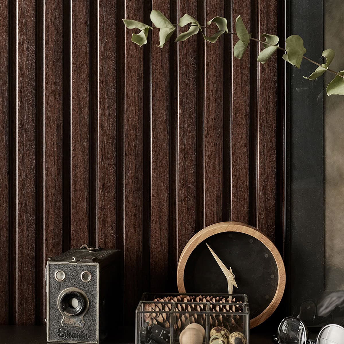 3D Πάνελ τοίχου Linerio M-Line Chocolate 2650 x 122 x 12mm