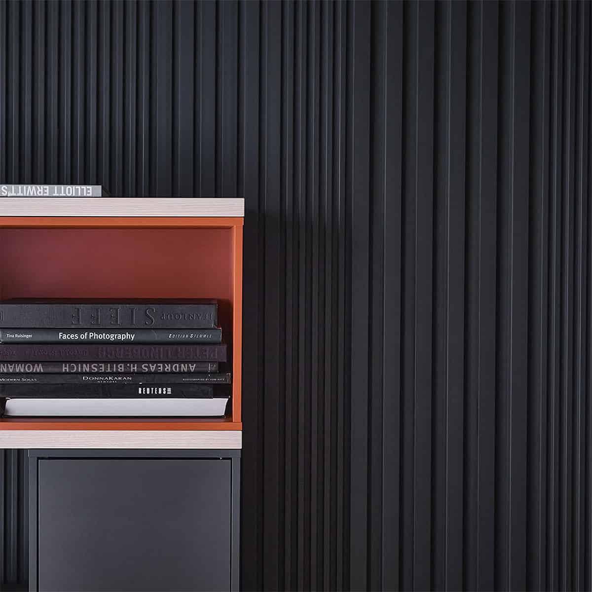 3D Πάνελ τοίχου Linerio L-Line Anthracite 2650 x 122 x 21mm