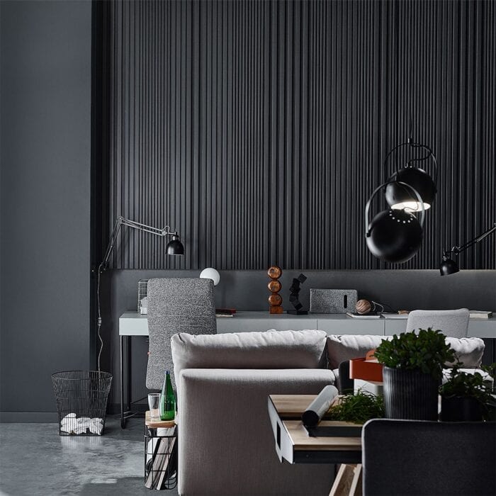 3D Πάνελ τοίχου Linerio S-Line Anthracite 2650 x 122 x 12mm - Image 3