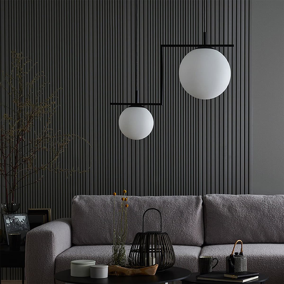 3D Πάνελ τοίχου Linerio S-Line Grey 2650 x 122 x 12mm