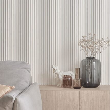 3D Πάνελ τοίχου Linerio S-Line White 2650 x 122 x 12mm