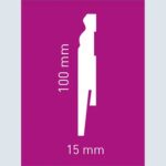 Σοβατεπί MDF PAINT-IT MP1003, 2420 x 100 x 15mm - Image 2