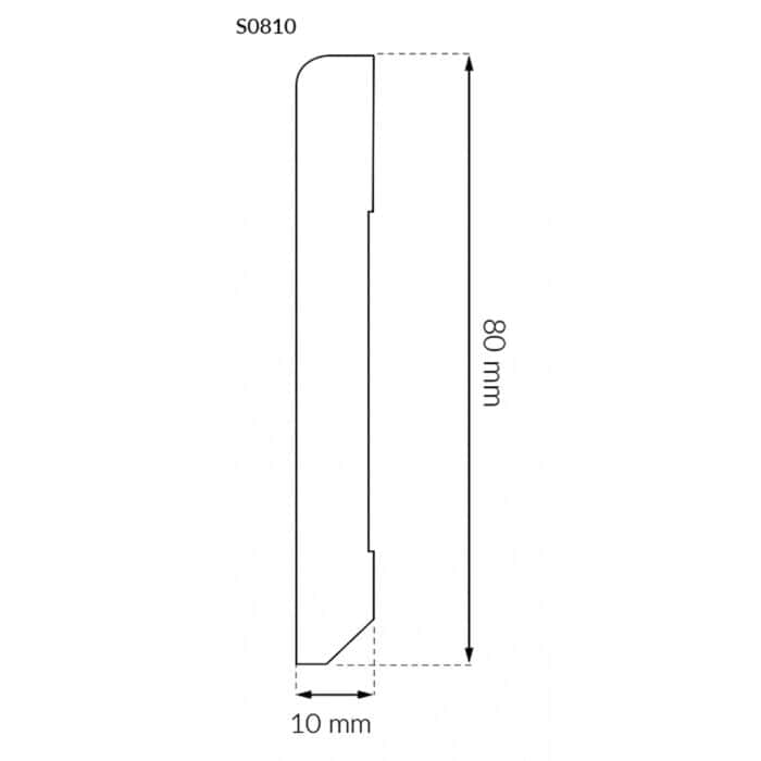 Σοβατεπί Πολυμερές ARBITON STIQ ST810 White, 2200 x 80 x 15mm - Image 2