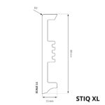 Σοβατεπί Πολυμερές ARBITON STIQ XL WOOD 123 Lugano oak, 2200 x 80 x 15mm - Image 2