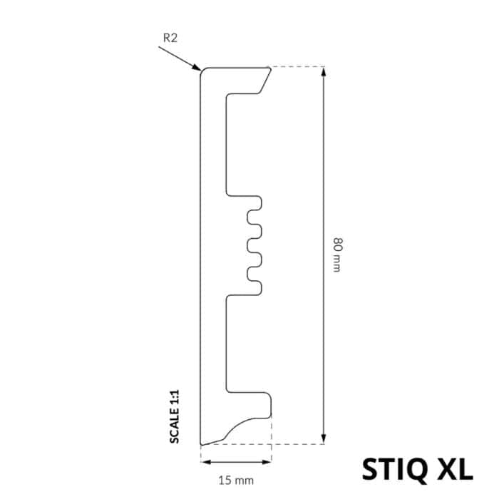 Σοβατεπί Πολυμερές ARBITON STIQ XL WOOD 123 Lugano oak, 2200 x 80 x 15mm - Image 2