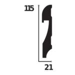 Σοβατεπί με Κρυφό Φωτισμό LED ASL-02, 2000 x 115 x 21mm - Image 2