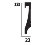 Σοβατεπί με Κρυφό Φωτισμό LED ASL-04, 2000 x 110 x 23mm - Image 2