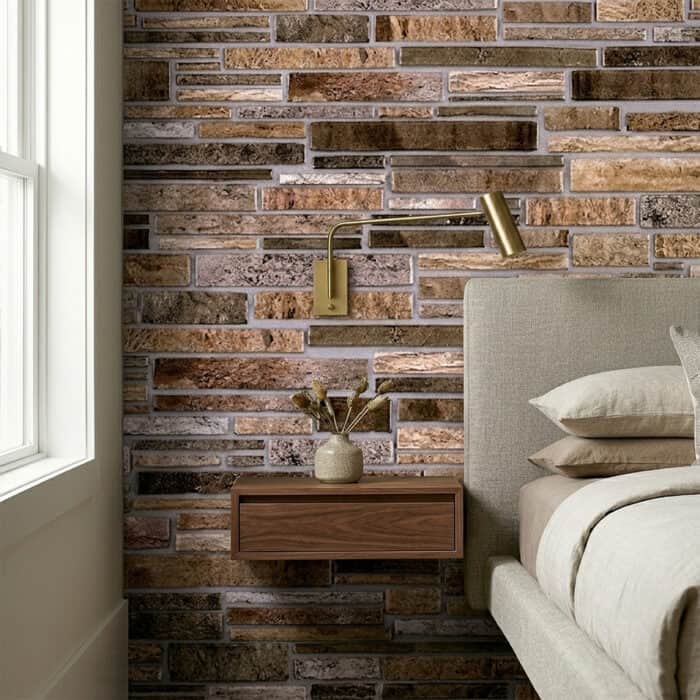 3D PVC Πάνελ 4638 Brown Plastushka, 977 x 496mm - Image 2