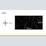 Πλακάκια Μπάνιου SPC VILO Calacatta Black, 600 x 1200 x 4mm - Image 4