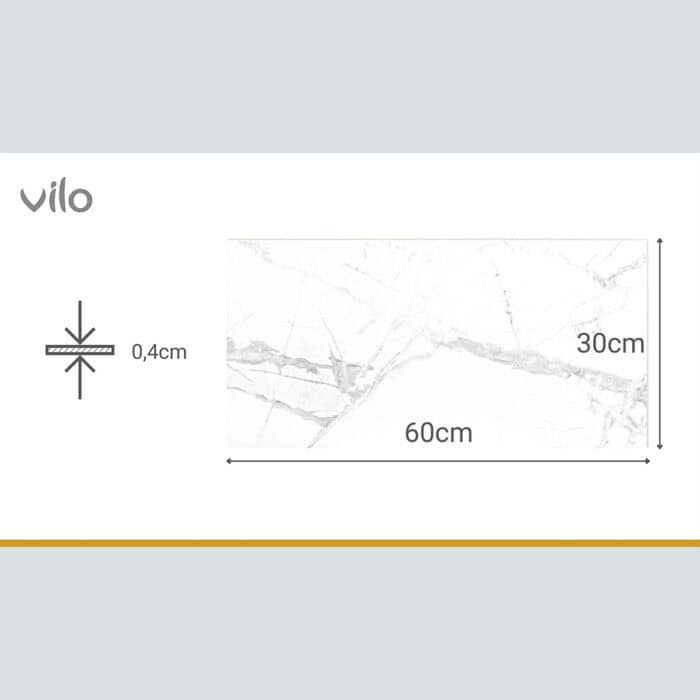Πλακάκια Μπάνιου SPC VILO Calacatta snow, 300 x 600 x 4mm - Image 5