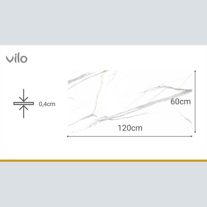 Πλακάκια Μπάνιου SPC VILO Calacatta White, 600 x 1200 x 4mm - Image 6