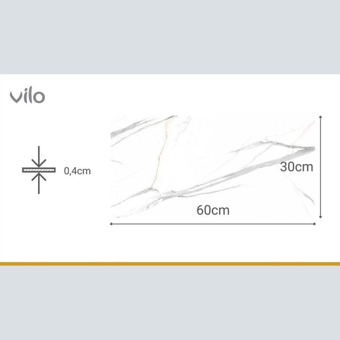 Πλακάκια Μπάνιου SPC VILO Calacatta White, 300 x 600 x 4mm - Image 5