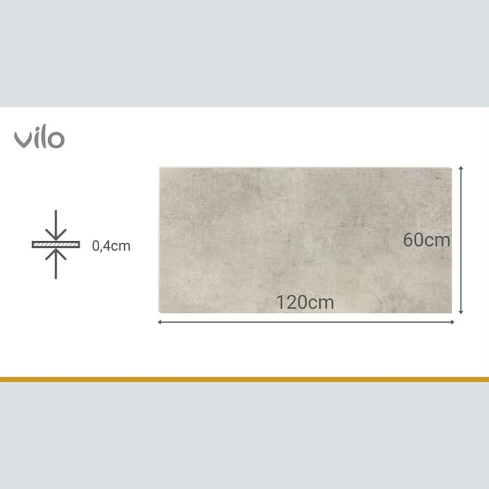 Πλακάκια Μπάνιου SPC VILO Concrete Beige, 600 x 1200 x 4mm - Image 3