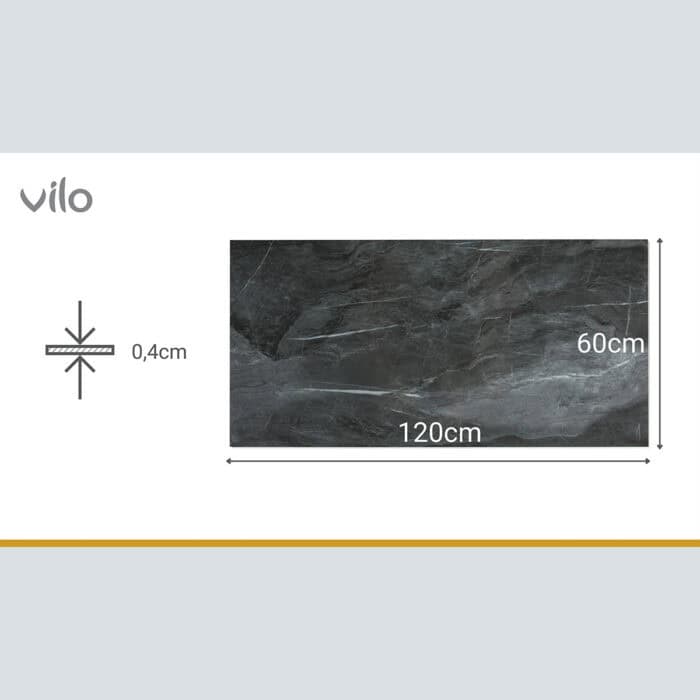 Πλακάκια Μπάνιου SPC VILO Dark Stone, 600 x 1200 x 4mm - Image 3