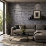 3D PVC Πάνελ 2870 Sawn Real Grey, 977 x 496mm - Image 2