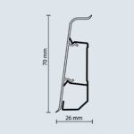 Σοβατεπί PVC INDO 03 Loft Oak, 2500 x 70 x 26mm - Image 2