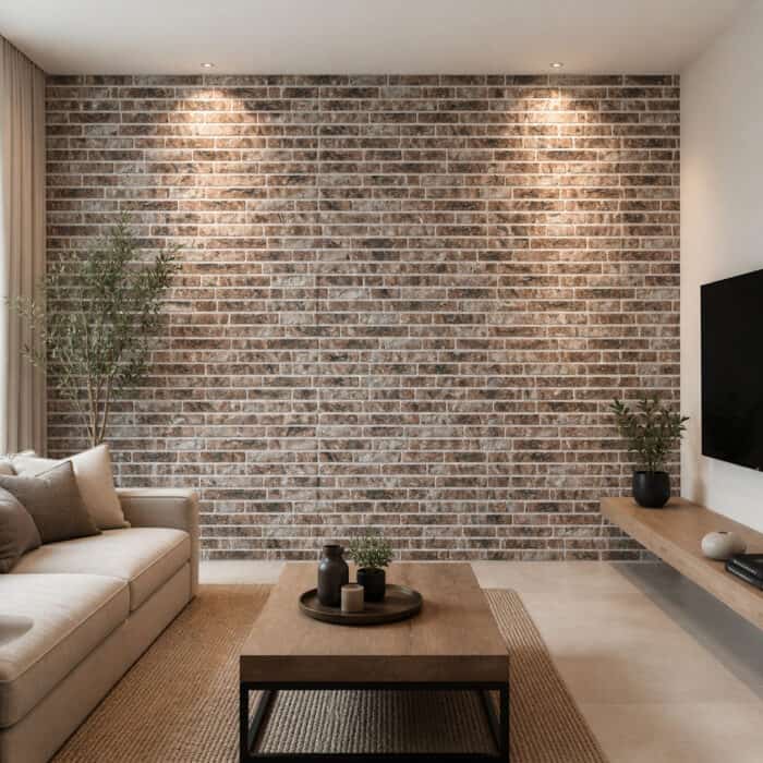 3D PVC Πάνελ 0210 Slate Brown, 1030 x 496mm - Image 3