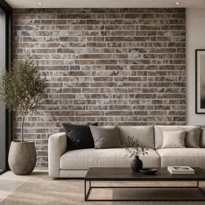 3D PVC Πάνελ 0210 Slate Brown, 1030 x 496mm - Image 2